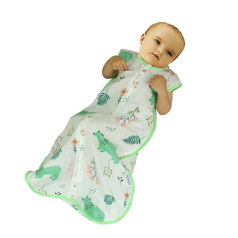 BLOOMSTAR Baby Sleeping Sack, Lightweight Muslin Cotton Soft Wearable Blanket, 12-24 Months Toddler, Summer Sleep Bag, Sleeveless, 0.5 Tog, Breathable, soft, Infant Sleep Bag - Image 3